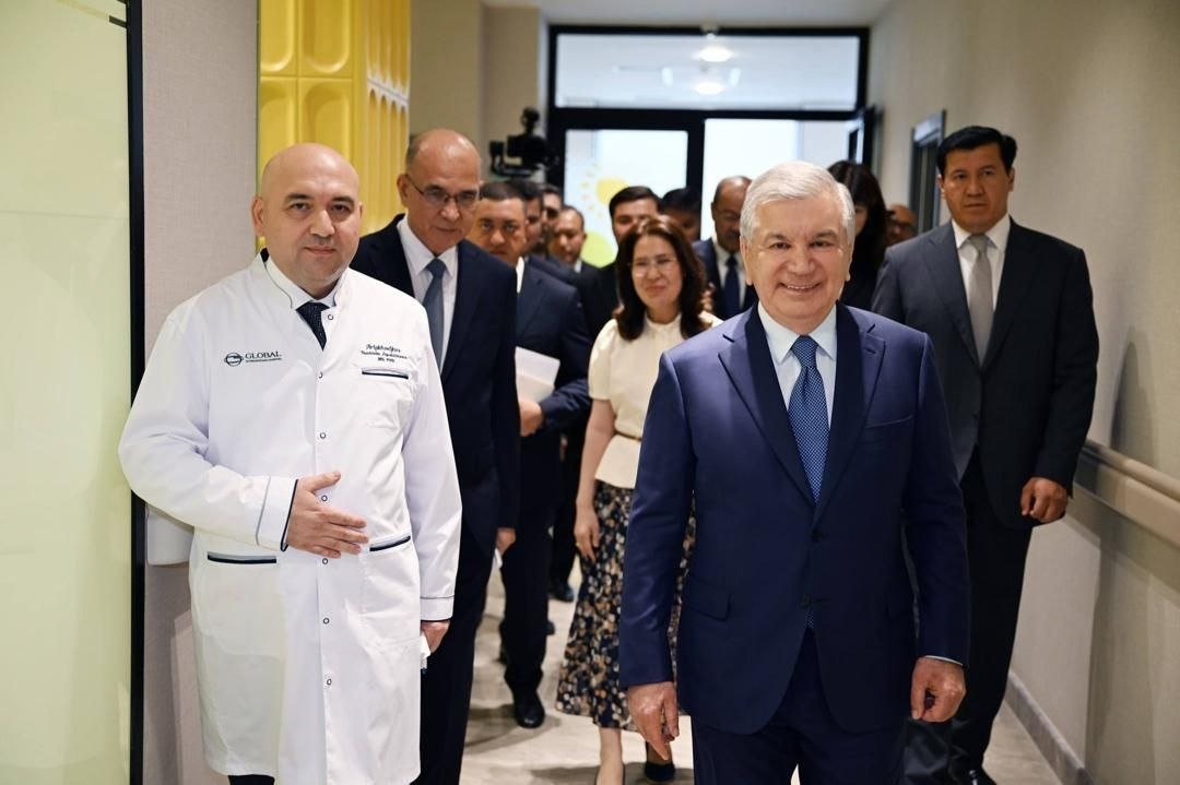 President Shavkat Mirziyoyev of Uzbekistan Visits Global International Hospital in Sergeli District, Tashkent