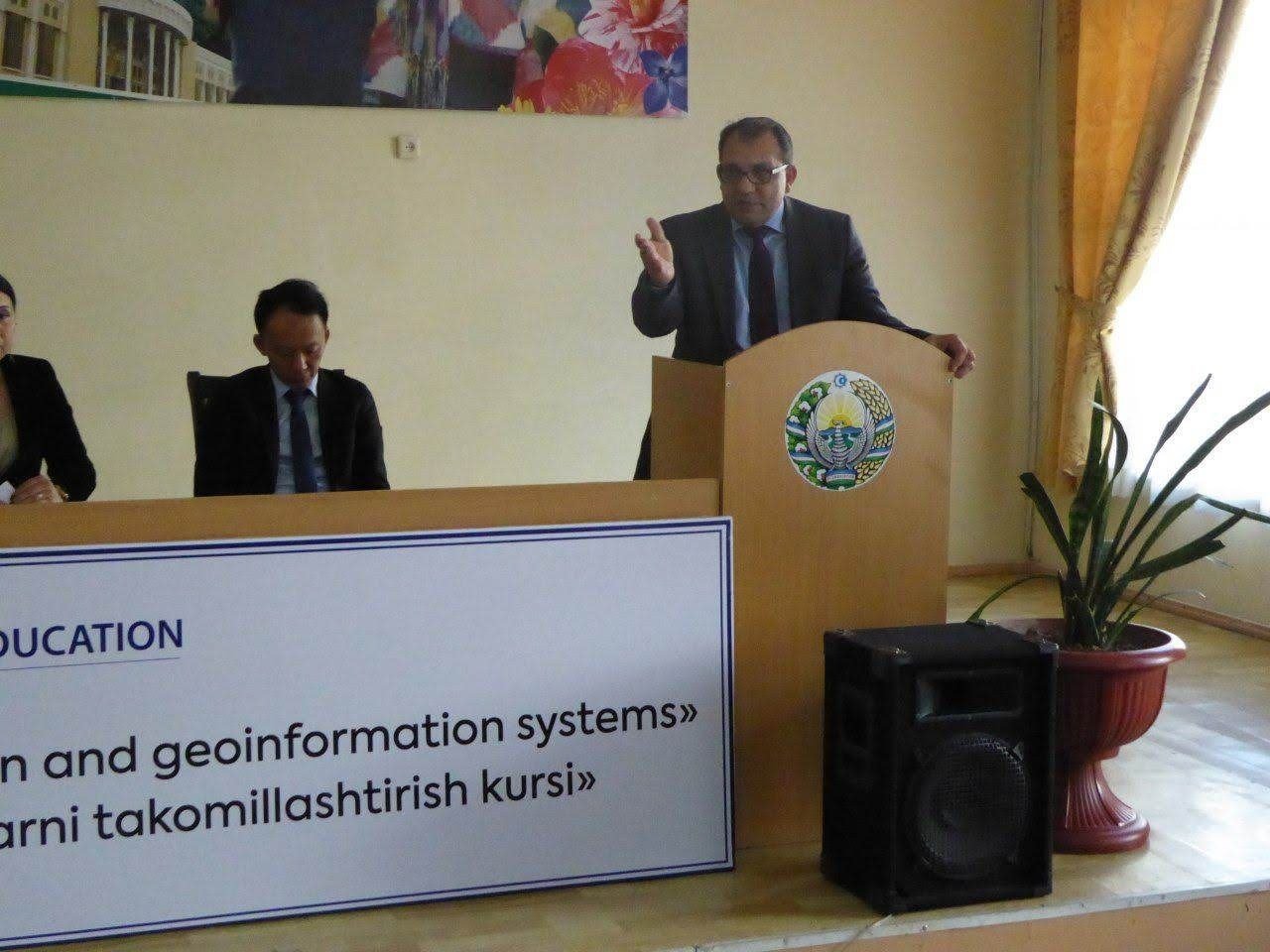 Prof. Toshko Krastev Speaks at the Opening of the Land Administration and Geoinformation Course in Tashkent, Uzbekistan